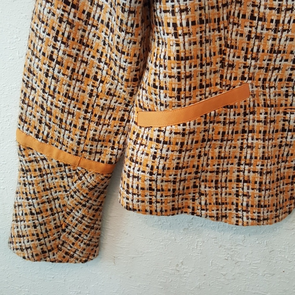 Metro Style tweed brown orange jacket - Picture 3 of 4